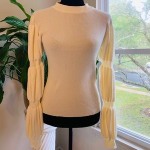 Knit Sweater with Puffy Sleeve
